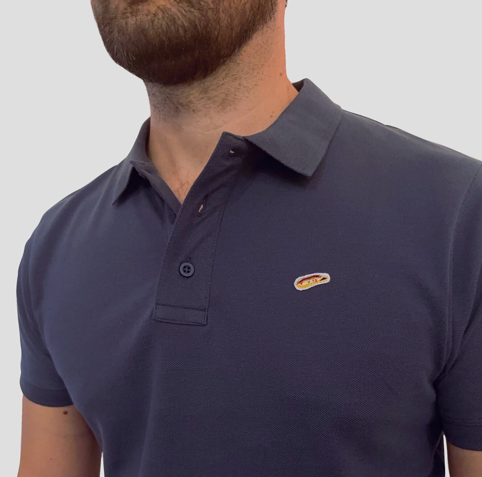 Polo Hombre Manga Corta Azul Denim - 2
