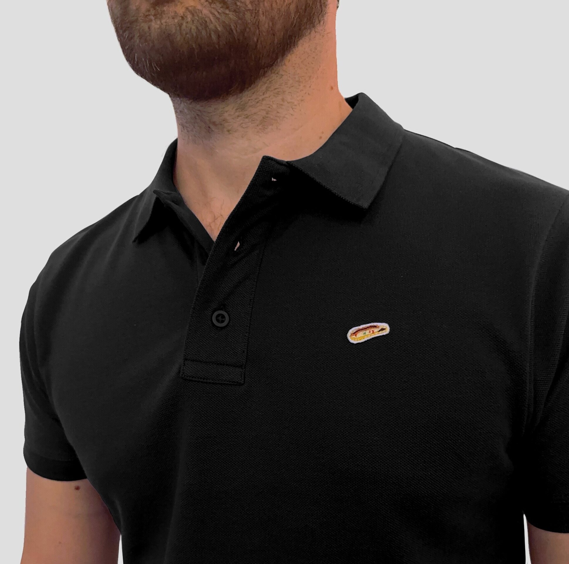 Polo Hombre Manga Corta Negro - 2